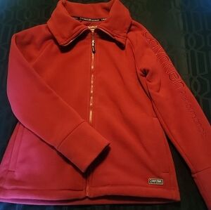 Calvin Klein Performance Womens Red Jacket Size Small Excellent Preowned Cond